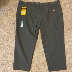 Carhartt Rugged Flex Relaxed Fit Canvas 5-Pocket Gray Work Pant. Size 54x30.